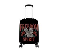 hihihihihihihihi Funda para equipaje de elastano, protector de viaje Eagle Roses Freedom Spir Art, funda lavable para equipaje S de 45,7 a 50,8 cm, Águila con rosas Freedom Spirit Art, L