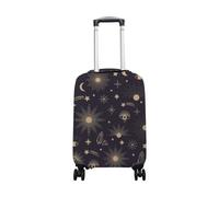 hihihihihihihihi Funda para equipaje de elastano, protector de viaje, hojas de palma tropicales, selva, hojas de Monstera, lavable, funda de equipaje de 56 a 60 cm, Sun Moon Sunburst Eye Magic Space