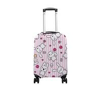 hihihihihihihihi Funda para equipaje de elastano, protector de viaje Kawaii Big Head Smiling Alpaca lavable, funda de equipaje S de 18 a 20 pulgadas, Doodle Bunny, M