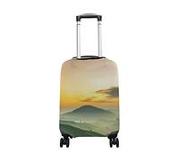 hihihihihihihihi Funda para equipaje de elastano, protector de viaje, naturaleza, paisaje, árbol verde, lavable, para equipaje de 66 a 71 cm, Sunrise Green Tea Farm Mountain, XL