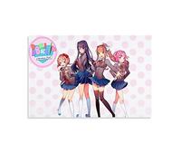 HIHIOI Doc-Doki-Literature Club - Póster artístico de pared y arte de pared, diseño moderno de dormitorio familiar, 40 x 60 cm
