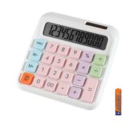 HIHUHEN - Calculadora Grande Solar y de batería, Pantalla de 12 dígitos, botón Grande Multifuncional para cálculo de Negocios, Oficina, Escuela (HY-2688)
