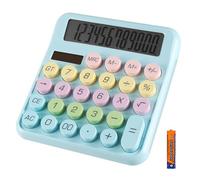 HIHUHEN Calculadoras, Calculadora estándar de negocios de doble potencia (solar y batería) Calculadora de escritorio (HY-2208)