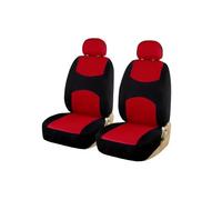 HIIAW Juegos Cubreasientos Fundas Universales para Asientos De Coche Camión SUV 2 Plazas Protector Delantero Par Poliéster(Red 2 Pieces)