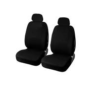 HIIAW Juegos Cubreasientos Fundas Universales para Asientos De Coche Camión SUV 2 Plazas Protector Delantero Par Poliéster(Black 2 Pieces)