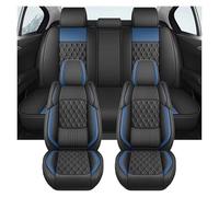 HIIAW Juegos Cubreasientos Juego Completo De Fundas Asiento Coche PU Transpirables para Hyundai para Teana para J32 para Note para E12 para Rapid para W204(Blue)