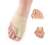 HiiBaby - Calcetines ortopédicos de corrección de juanetes, de silicona, corrector de hallux valgus, 2 unidades, separador de pies, herramienta de cuidado de pies