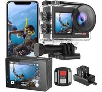 Hiicam Action Cam 4K60FPS 40MP WiFi Cámara subacuática 40M resistente al agua Ultra HD 2 baterías 1350 mAh