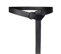 HiiFeuer Accesorio de moda Cinturón de cuero Cosplay Caballero medieval Pirata cinturón renacentista c Celta Edad media Cinturón en relieve LARP Ren Faire（Negro E）