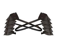 HiiFeuer Doble pañuelo Medieval de Piel sintética, Armadura de Hombro de Caballero mercenario Vintage para Larp/Cosplay REN Faire
