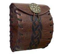 HiiFeuer Medieval de Cuero de imitación Mini Bolsa de cinturón, Renacimiento portátil Bolsa de cinturón, nórdico Monedero Dados Bolsa para Larp REN Faire