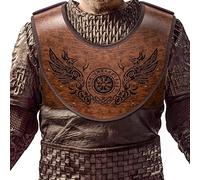 HiiFeuer Phoenix Vegvisir Armadura de pecho de piel sintética en relieve, armadura de pecho de guerrero vikingo, armadura de caballero medieval para actividades de cosplay LARP (Phoenix)