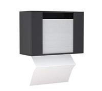 HIIMIEI Dispensador de toallas de mano de papel acrílico montado en la pared, dispensador de toallas de mano plegado, perfecto para escritorio y montaje en pared y uso para cocina, encimeras, baño,