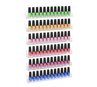 HIIMIEI Soporte de exhibición de Esmalte de uñas acrílico montado en la Pared, Organizador de Almacenamiento para estantes de Almacenamiento montado en la Pared, 6 Piezas