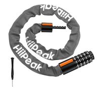 HiiPeak Candado Bicicleta Con Combinación de 5 Dígitos - Alta Seguridad Para Bici y Moto - Cadena Antirrobo (Gris)