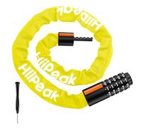 HiiPeak Candado Bicicleta Con Combinación de 5 Dígitos - Alta Seguridad Para Bici y Moto - Cadena Antirrobo (Amarillo)