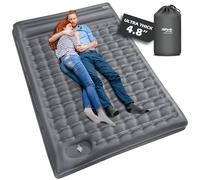 HiiPeak Esterilla Camping 12cm, Colchoneta Camping 2 Personas de Aire Ultraligero Inflable, Almohadilla de Dormir autonflable para Uso al Aire Libre con Almohadas incorporadas, Bomba de pie integrada