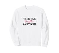 Hija Adolescente Sobreviviente Divertido Crianza Mixta Tipografía Sudadera