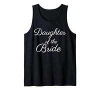 Hija de la Novia, Boda & Novia, Blanco Script Camiseta sin Mangas