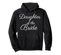 Hija de la Novia, Boda & Novia, Blanco Script Sudadera con Capucha
