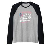 Hija De Una Guerrera del Cáncer De Mama Ayuda Cáncer De Mama Camiseta Manga Raglan