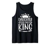 Hija del Rey Corona Cristiana Fe Inspiradora Camiseta sin Mangas
