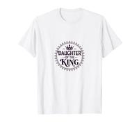 Hija del Rey: Corona Real para, Cristianos Camiseta, Hombre, Blanco, S