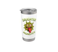 Hija Monstruo Halloween Divertido Traje familiar a juego Vaso térmico de acero inoxidable de doble pared