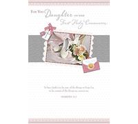 Hija primera Comunión tarjeta - Tarjeta de felicitación por Wishing Well