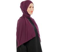 Hijab Chiffon Ligero para Mujer - Elegante Hijab Gasa Islámico - Pañuelo Musulmán Transpirable - Sasa Suave y Sedosa Pañuelo - Chal Chiffon Para Damas - Bufanda Accesorio Islámica (Morado Oscuro)