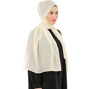 Hijab Chiffon Ligero para Mujer - Elegante Hijab Gasa Islámico - Pañuelo Musulmán Transpirable - Sasa Suave y Sedosa Pañuelo - Chal Chiffon Para Damas - Bufanda Accesorio Islámica (Beige Claro)
