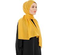 Hijab Chiffon Ligero para Mujer - Elegante Hijab Gasa Islámico - Pañuelo Musulmán Transpirable - Sasa Suave y Sedosa Pañuelo - Chal Chiffon Para Damas - Bufanda Accesorio Islámica (Mostaza)