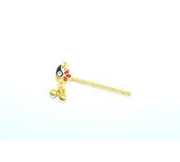 Hijet Laddu Gopal Mini Flautas de pavo real/Pequeño tamaño de 2.5 pulgadas Bal Gopal Bansuri, Flauta Krishna, Accesorios de Dios, Krishna bansuri