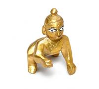 Hijet Latón Krishnaji Laddu Gopal Kanha Makhan Chor Laddu Gopal Makhan Chor Laddoo Gopal Baby Thakurji Murti