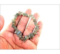 HiJet - Pulsera con chips de labradorita para chakras con iones negativos, ideal como regalo de Pascua, metafísico, paz espiritual, amor espiritual, armonía y suerte