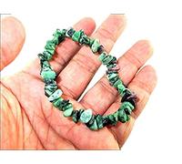 HiJet - Pulsera de cuentas de chakra de rubí zoisita, iones negativos, para chakras, equilibrio de energía positiva, regalo aura de Pascua, metafísico, paz divina y amor espiritual, armonía y suerte