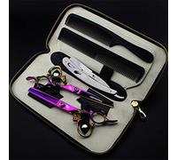 HIJIN Profesional De Acero Inoxidable Tijeras De Peluquería Conjunto, Inoxidable Tijeras De Peluquero Conjunto, Diente De Tijera Y Tijeras Rectas, Luz Y Sharp, por Peluquero, Salón, Inicio