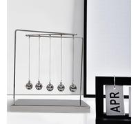 HiJiuAn Bolas De Equilibrio De Cuna De Newton, Péndulo De Newton con 5/10 Bolas, Bolas Magnéticas Oscilantes, Dispositivo Decorativo De Física, para Escritorio, Oficina Y Educación Científica