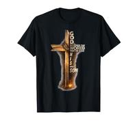 Hijo de Dios Jesucristo Versículo de la Biblia 9 Juan 3:16 Cruz Fe Camiseta