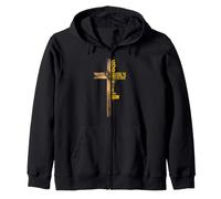 Hijo de Dios Jesucristo Versículo de la Biblia 9 Juan 3:16 Cruz Fe Sudadera con Capucha