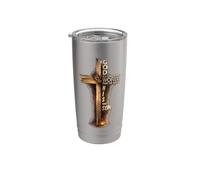 Hijo de Dios Jesucristo Versículo de la Biblia 9 Juan 3:16 Cruz Fe Vaso térmico de acero inoxidable de doble pared