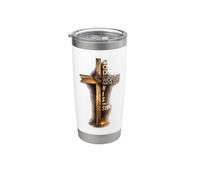 Hijo de Dios Jesucristo Versículo de la Biblia 9 Juan 3:16 Cruz Fe Vaso térmico de acero inoxidable de doble pared
