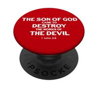Hijo de Dios vino a destruir obras del diablo 1 Juan 3 8 PopSockets PopGrip Adhesivo