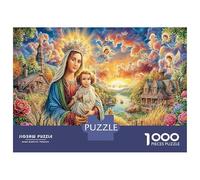 Hijo de la Virgen 1000 Piezas Lote De Rompecabezas Premium con Nivel Ultra Exigente Virgen maría bebé Jesús Recomendado como Actividad Extraescolar Y Puzzle 52x38cm/1000pcs