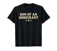 Hijo de un inmigrante audaz vintage americano patriótico Estados Unidos Camiseta