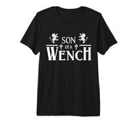 Hijo de una moza Caballeros Medievales REN Faire Jousting Divertido Camiseta Premium