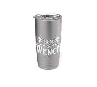 Hijo de una moza Caballeros Medievales Ren Faire Jousting Divertido Vaso térmico de acero inoxidable de doble pared
