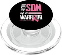 Hijo Orgulloso de una mamá guerrera Concientización sobre el cáncer de Mama PopSockets PopGrip para MagSafe