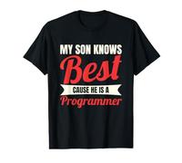 Hijo Programador para mamá de un desarrollador y papá de un codificador Camiseta gráfica económica