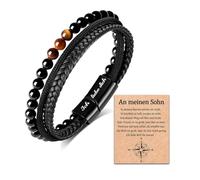 Hijo Regalo Para Mi Hijo Pulsera de Mamá Papá Regalos 18 Cumpleaños Chico Pulseras Navidad Hombres Regalos para Niño